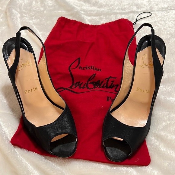 Christian Louboutin Shoes - Christian Louboutin peep toe sling back heels 40